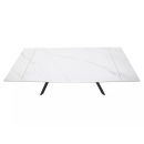 Стол обеденный SIGNAL IMPERIA белый/черный 180-240/90